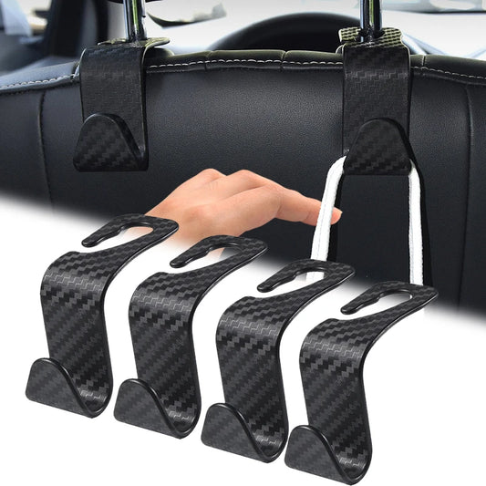 4Pcs Carbon Fibre Hook For Car Seat